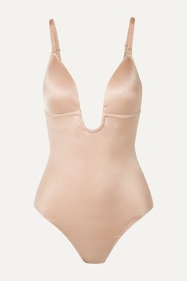 Spanx - Suit Your Fancy Stretch-jersey Thong Bodysuit - Neutrals