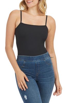 SPANX Suit Yourself Ribbed Camisole Smoother Bodysuit in Classic Black