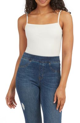 SPANX Suit Yourself Ribbed Camisole Smoother Bodysuit in Parchment