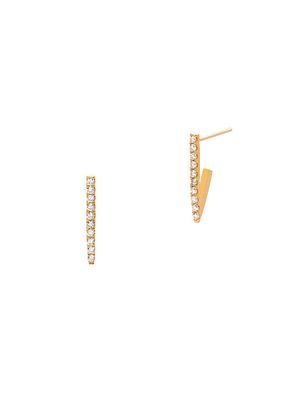 Spark Small 18K Yellow Gold & Diamond Hoop Earrings