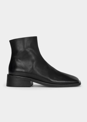 Spatoletto Leather Square-Toe Booties