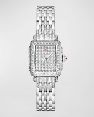Special Edition Deco Mini Stainless Steel Pave Diamond Watch