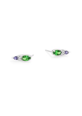 Spectrum 18K White Gold & Diamond Earrings