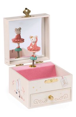 Speedy Monkey Dancing Mouse Musical Jewelry Box in Off White