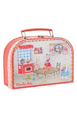 Speedy Monkey Tea Party Suitcase in Red