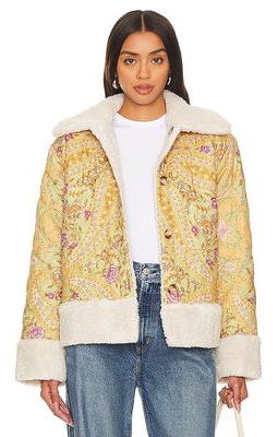 SPELL Belladonna Reversible Faux Shearling Jacket in Olive