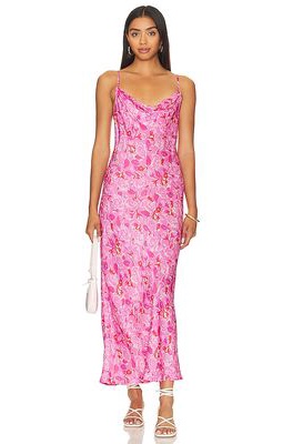 SPELL Islamorada Bias Strappy Maxi Dress in Pink