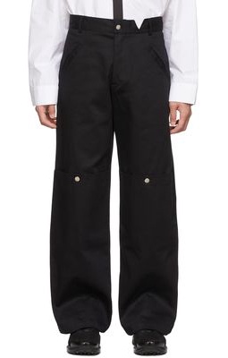 SPENCER BADU Black Cotton Cargo Pants