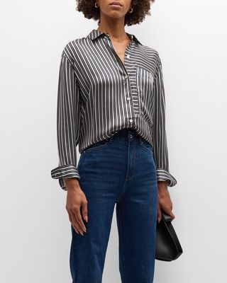 Spencer Multi-Striped Silk Shirt