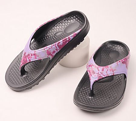 Spenco Orthotic Thong Sandals - Fusion Tie Dye