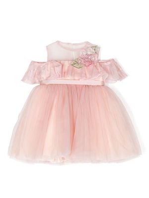 SPERANZA floral-detail sleeveless tulle dress - Pink