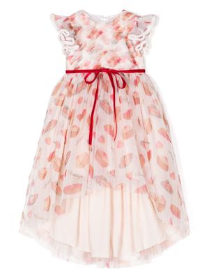 SPERANZA graphic-print tulle dress - Pink