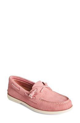 Sperry A/O 2-Eye Plushwave Checkmate Slip-On Sneaker in Dusty Rose