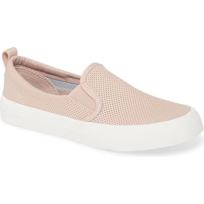 Sperry Crest Twin Gore Slip-On Sneaker in Rose Dust Leather 