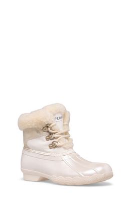 Sperry Kids' Alpine Saltwater Boot in Ivory