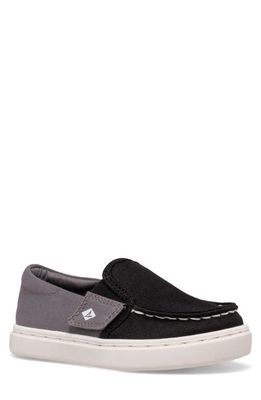 Sperry Salty Jr. Washable Slip-On Sneaker in Black /Charcoal