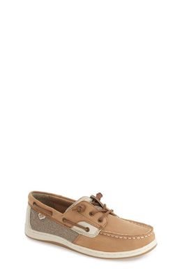 SPERRY TOP-SIDER® Sperry Kids 'Songfish' Boat Shoe in Linen/Oat Leather
