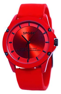 SPGBK Watches Foxfire Silicone Band Watch, 44mm in Red 