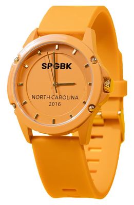 SPGBK Watches Hope Mills Silicone Strap Watch, 42mm in Mustard 