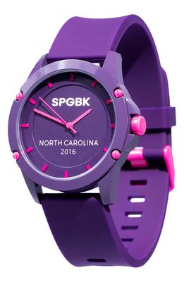 SPGBK Watches Montclair Silicone Strap Watch, 44mm in Purple/Pink 