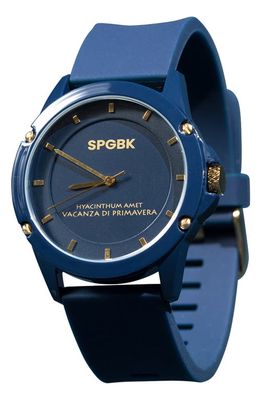 SPGBK Watches Smith Silicone Strap Watch, 44mm in Navy 