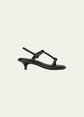 Spilla Calfskin T-Strap Slingback Sandals