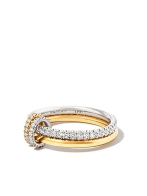 Spinelli Kilcollin 18kt mixed gold Ceres diamond linked ring - MULTICOLOURED