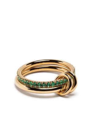 Spinelli Kilcollin 18kt yellow gold 2-stack emerald ring - Green