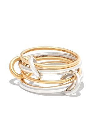 Spinelli Kilcollin 18kt yellow gold and sterling silver Pisces stacking ring