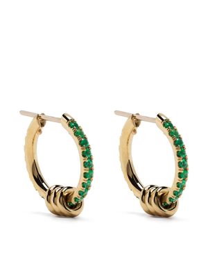 Spinelli Kilcollin 18kt yellow gold Ara emerald hoop earrings