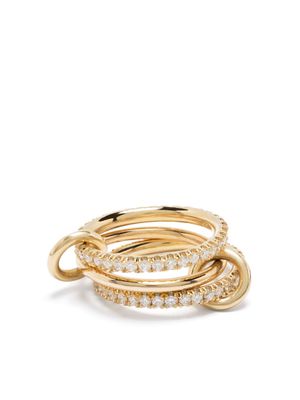 Spinelli Kilcollin 18kt yellow gold diamond three-band ring