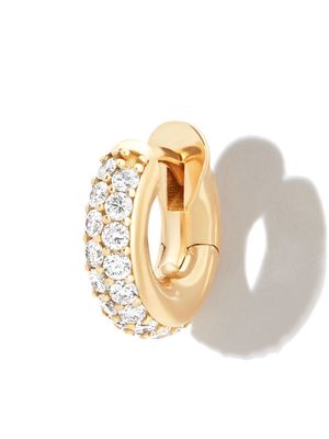 Spinelli Kilcollin 18kt yellow gold pavé set diamond huggie hoop earring
