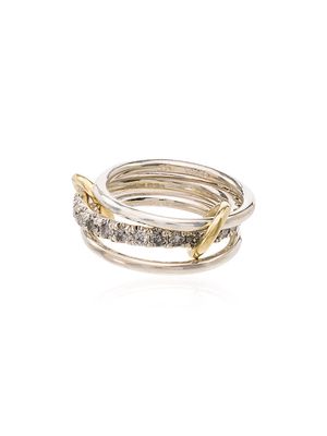 Spinelli Kilcollin 18kt yellow gold Petunia link diamond ring - Silver