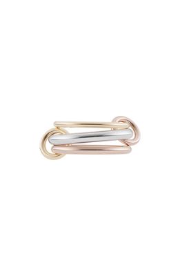 Spinelli Kilcollin Capricorn Linked Stack Ring in Silver/Yellow/Rose Gold
