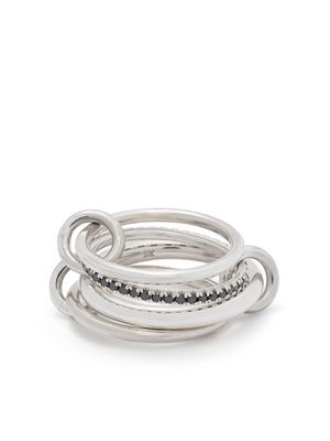 Spinelli Kilcollin Erato Noir four-linked ring - Silver