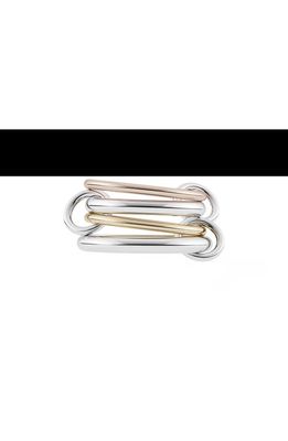 Spinelli Kilcollin Hyacinth Mixed Metal Linked Rings in Yellow Gold/Rose Gold/Silver