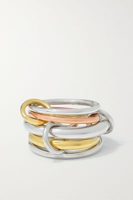 Spinelli Kilcollin - Leo Set Of Five 18-karat White, Yellow And Rose Gold Rings - 6