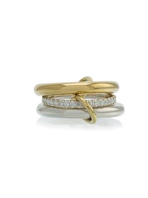 Spinelli Kilcollin metallic silver and gold libra diamond ring