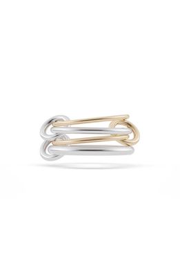 Spinelli Kilcollin Pisces Linked Stack Ring in Silver/Yellow Gold