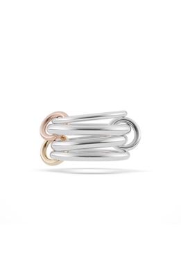 Spinelli Kilcollin Sagittarius Linked Ring in Silver/Yellow/Rose Gold