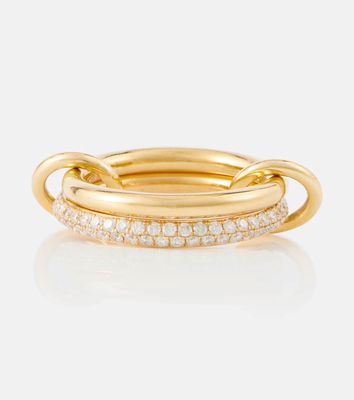 Spinelli Kilcollin Virgo 18kt gold linked rings with white diamonds