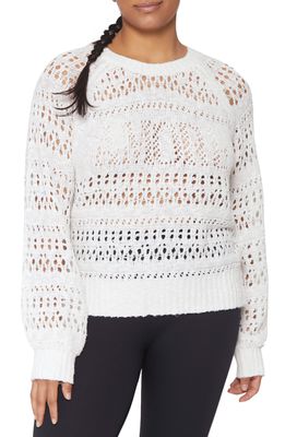 Spiritual Gangster Amore Crochet Sweater in Stone