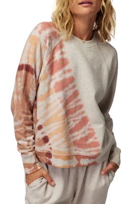 Spiritual Gangster Bridget Raglan Sleeve Cotton Sweatshirt in Bryce Tie Dye