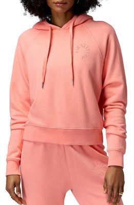 Spiritual Gangster Gratitude Harper Crop Hoodie in Flamingo