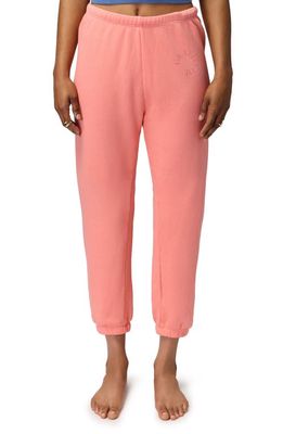 Spiritual Gangster Gratitude Luna Cotton Blend Sweatpants in Flamingo