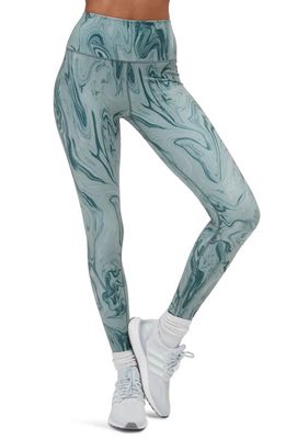 Spiritual Gangster Intent Jersey Recycled Polyester Blend Leggings in Winter Thyme Marble