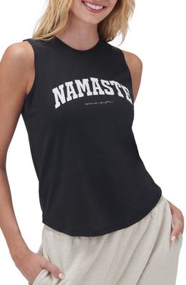 Spiritual Gangster Namaste Cotton & Modal Muscle Tank in Black