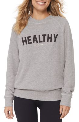 Spiritual Gangster Old School Healthy Graphic Sweatshirt in Heather Grey