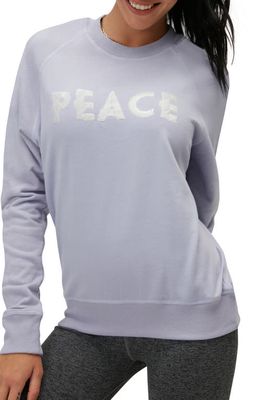 Spiritual Gangster Peace Old School Graphic Sweatshirt in Sunset Sky