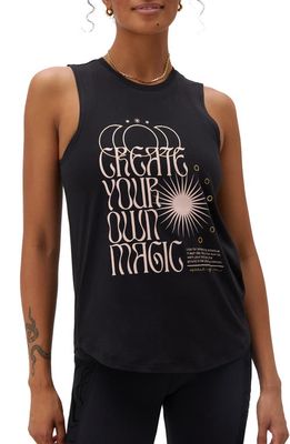 Spiritual Gangster Your Own Magic Graphic Muscle Tank in Black